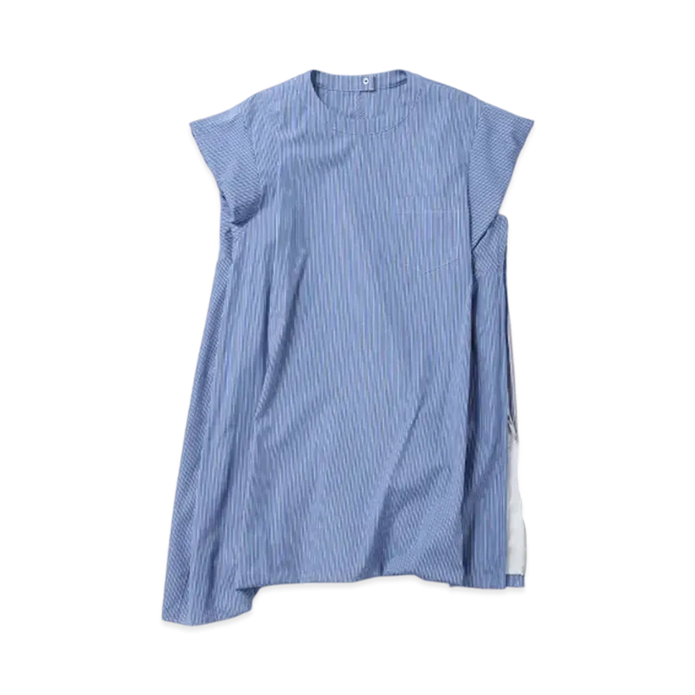 sacai Cotton Poplin Pullover "Blue Stripe"