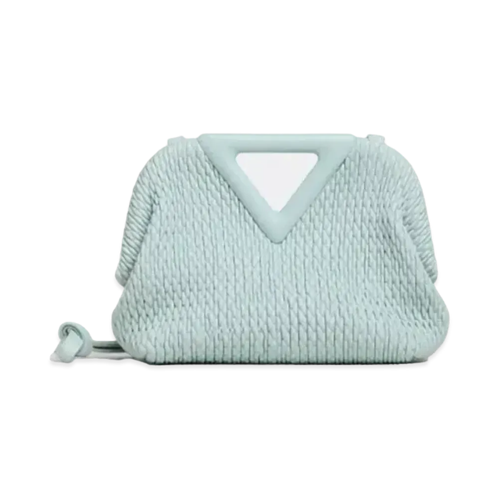 Bottega Veneta Leather Hand Bag Small "Teal Washed"