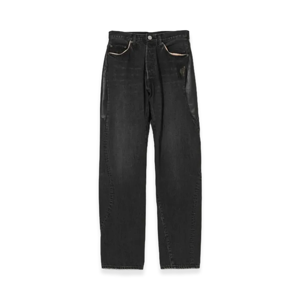 UNDERCOVER Sheepskin Paneled Denim Pants "Black"