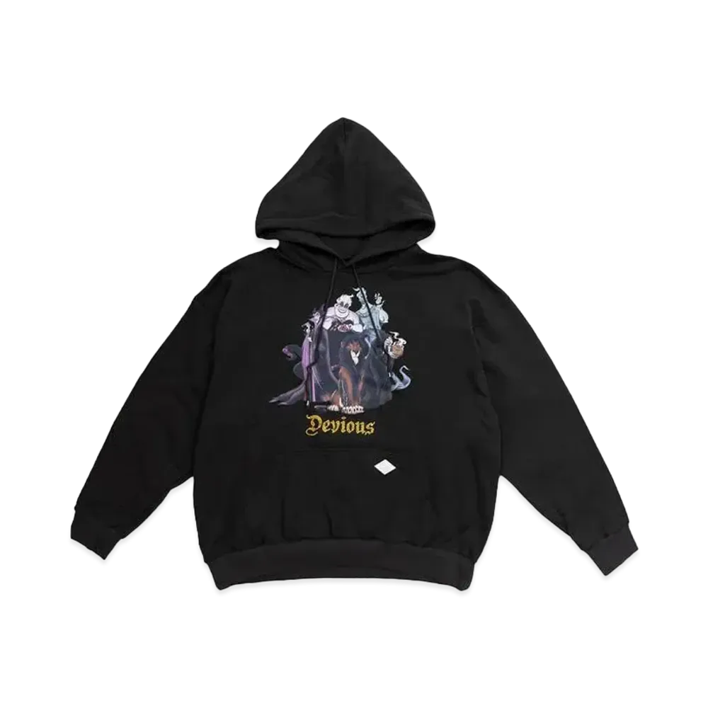 el conductorH STONE DECORATED HOODED SWEATER 'VILLAINS "BLACK"
