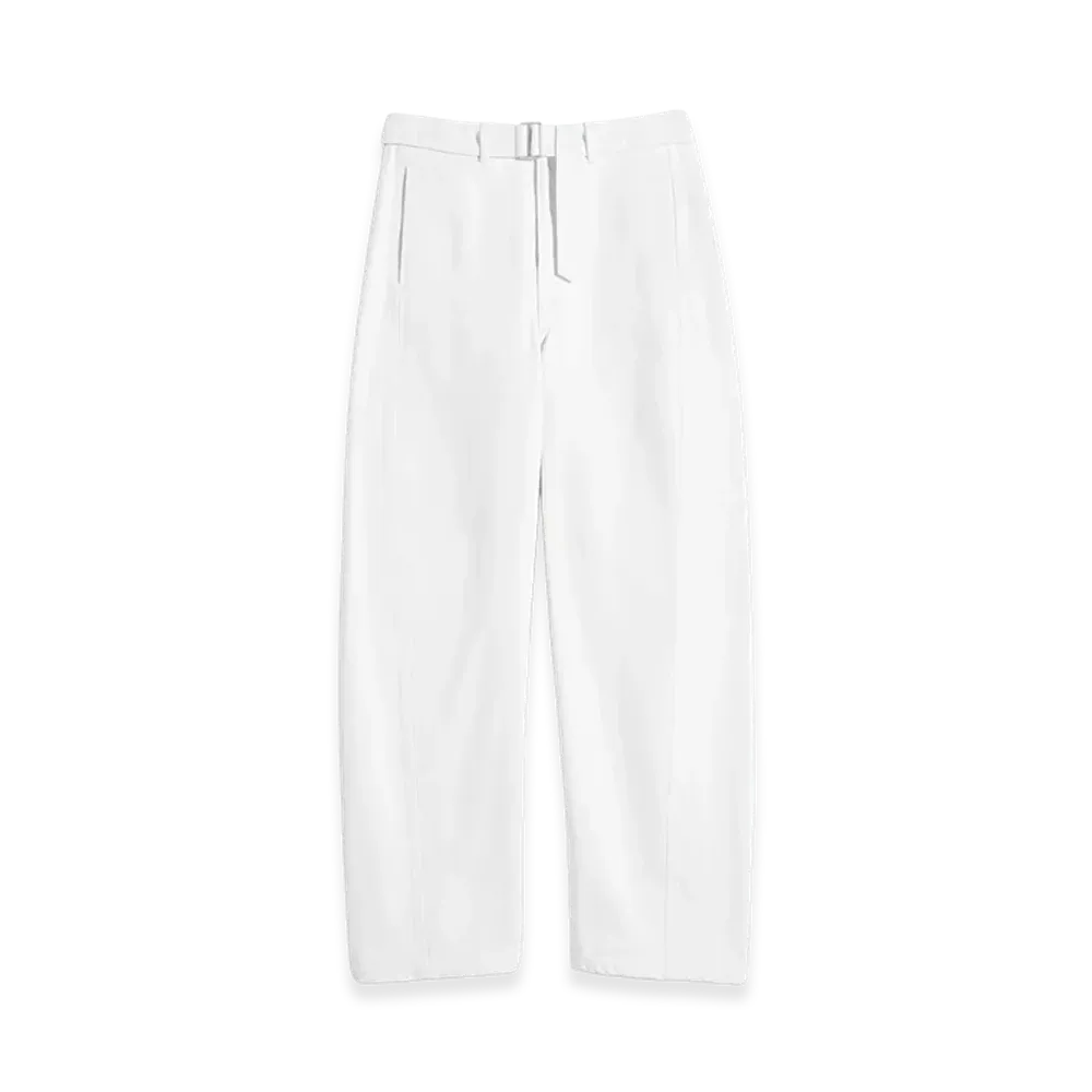 LEMAIRE Women's Twisted Belted Denim Pants "Milk Bleached"