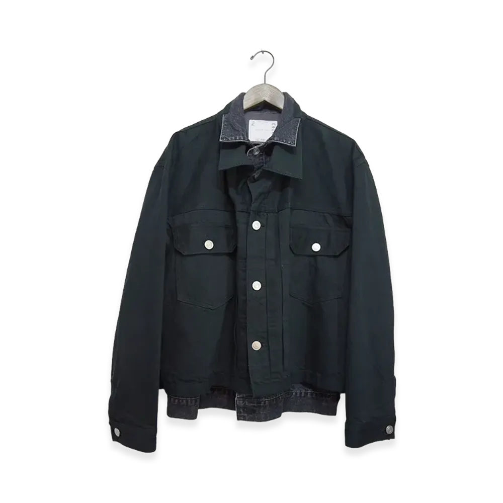 sacai Layered Denim Jacket "Black"