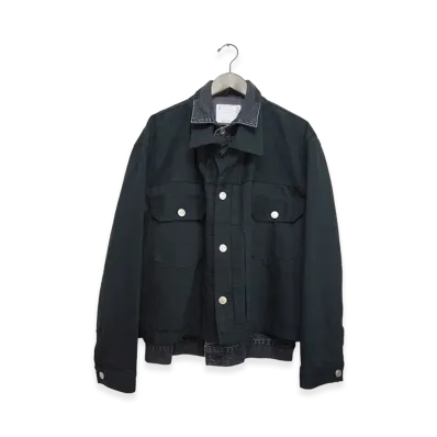 sacai Layered Denim Jacket "Black"