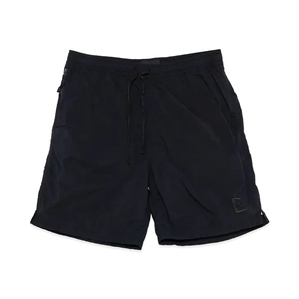 Stone Island Black Shorts With Logo "Blue"
