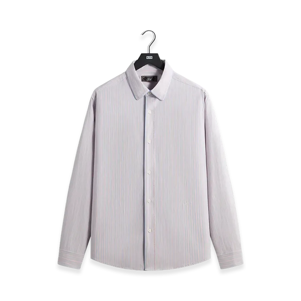 Kith Striped Poplin Georgie Shirt "Hydrangea"