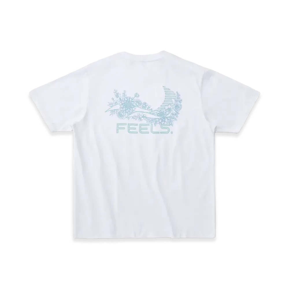 FEELS. Flower Logo Print T-Shirt "White"