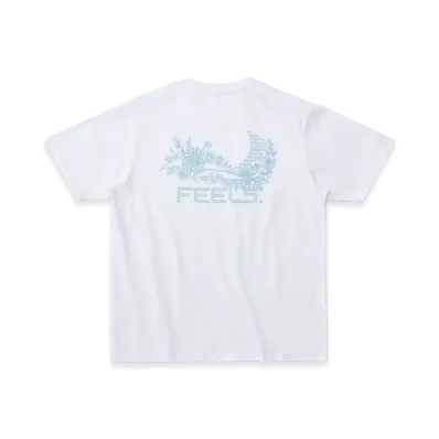 FEELS. Flower Logo Print T-Shirt "White"