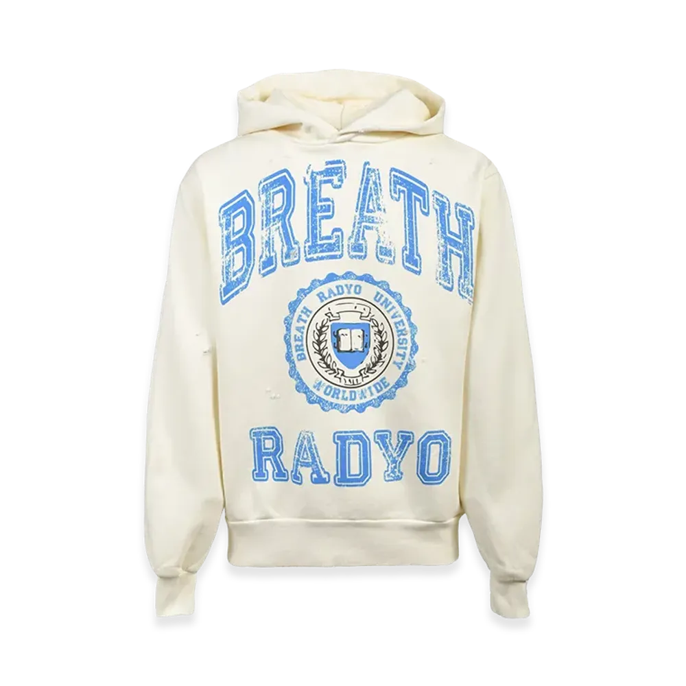 BREATH x Rad Yo! Collegiate Hoodie "Cream"