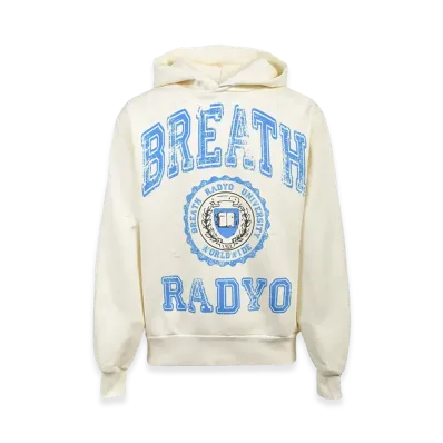 BREATH x Rad Yo! Collegiate Hoodie "Cream"