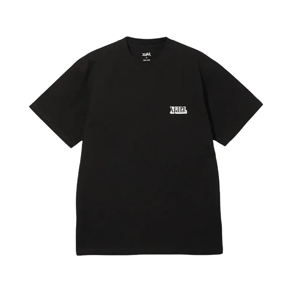 X-Girl Circle Background Face Logo S/S Tee "Black"