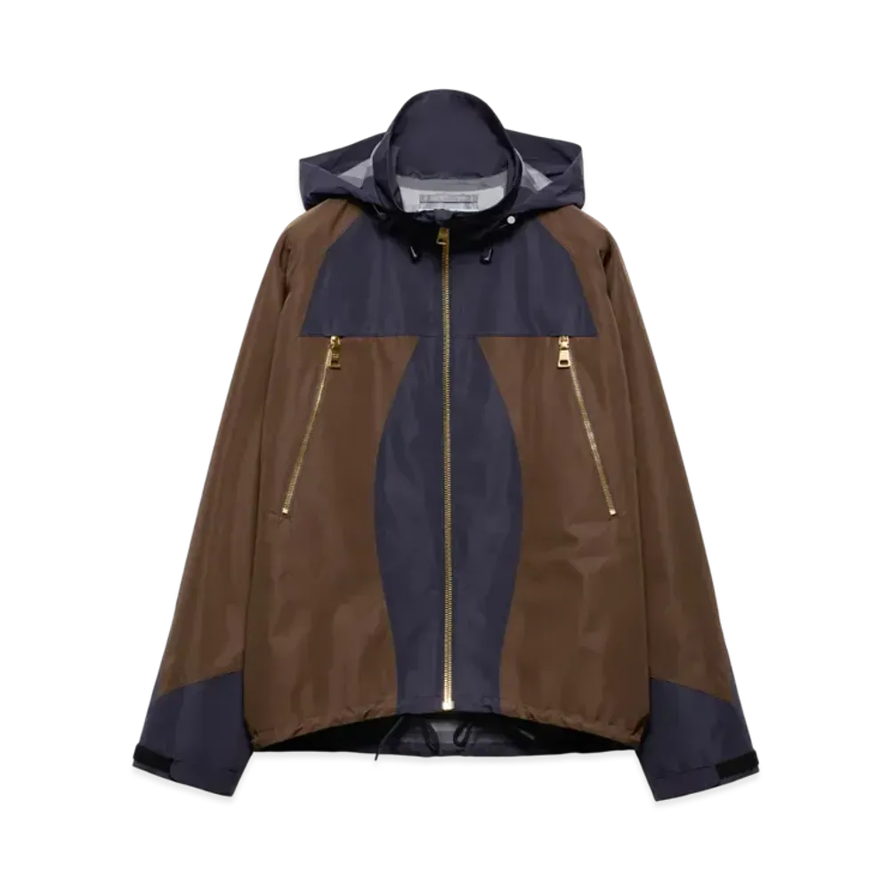 PRADA Women's Technical Fabric Blouson Jacket "Blue/Khaki"