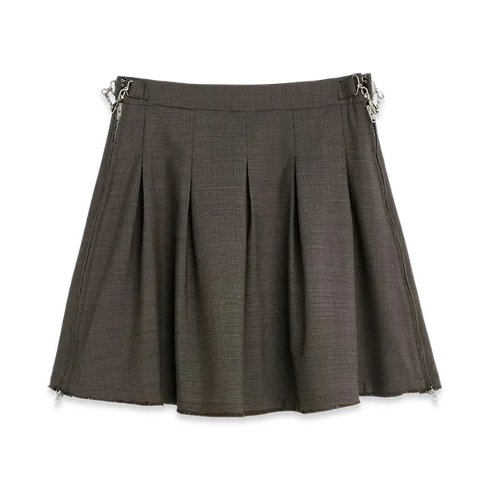 OUR LEGACY Women's Object Skirt "Grey Atom Check Wool"