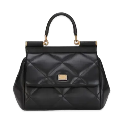 Dolce&Gabbana Sicily Bag Small Matrasse Calfskin "Black"