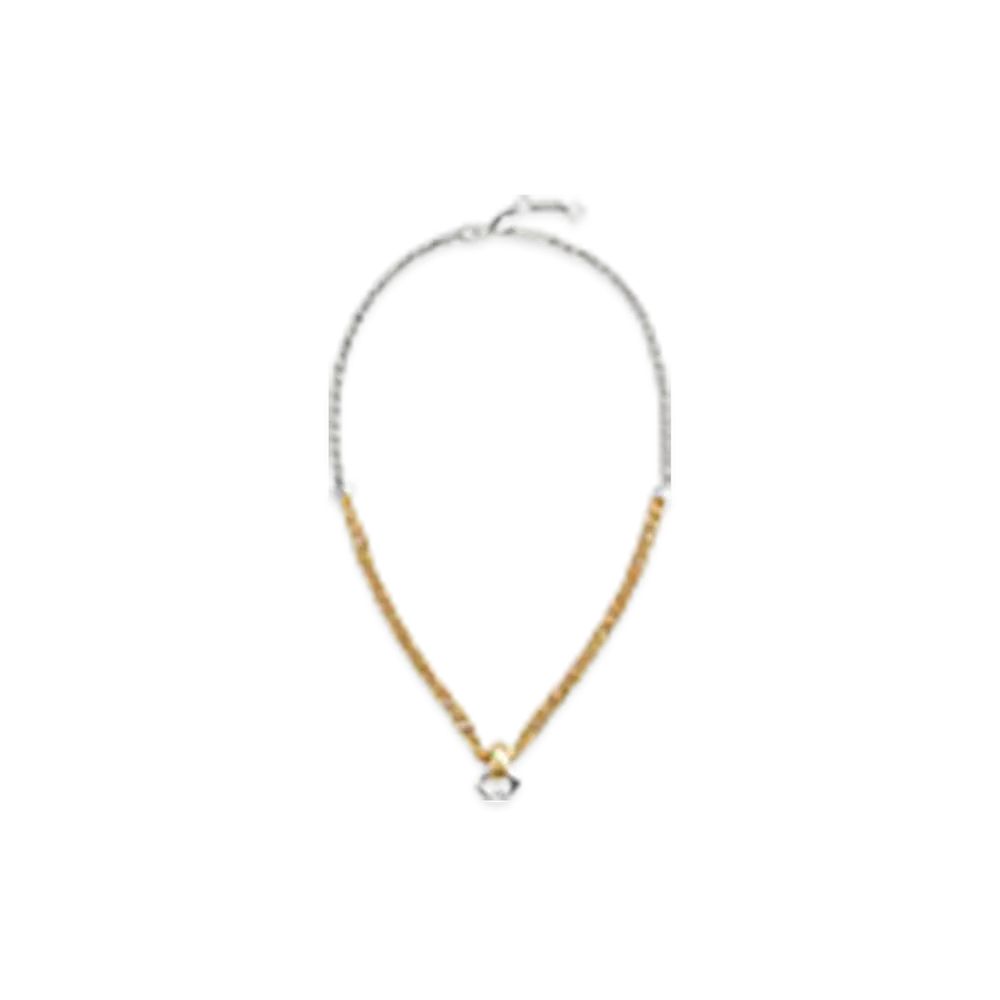 Bottega Veneta Knot Necklace "Silver/Yellow Gold"