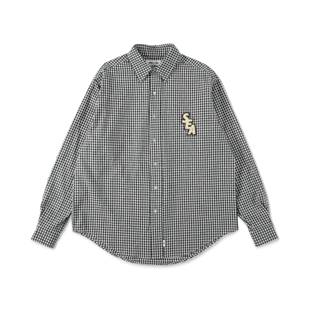 WIND AND SEA GINGHAM PLAID SHIRT "Blue"