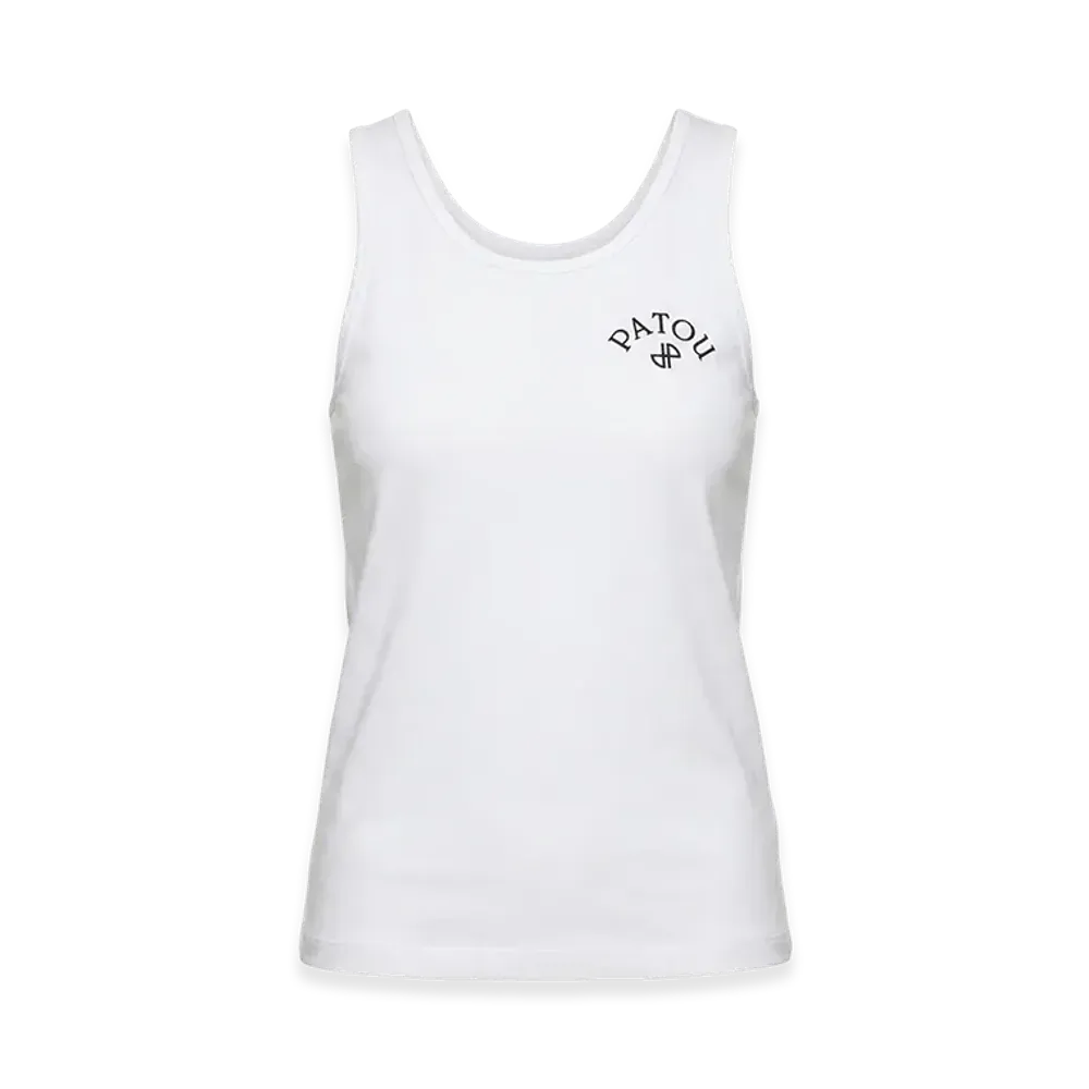 PATOU Women's Logo Embroidery Tank Top "White"