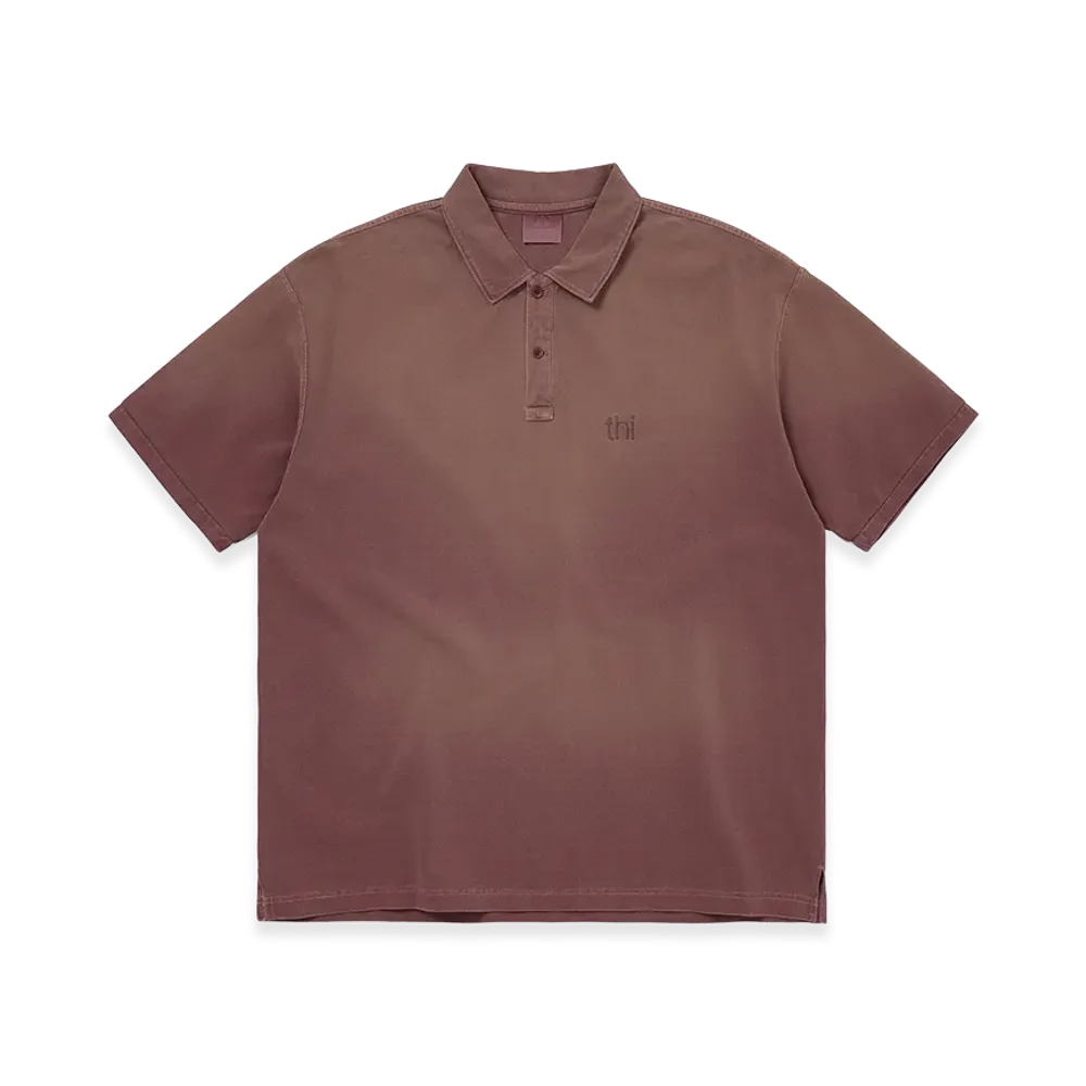 thisisneverthat Washed Polo Shirt "Burgundy"