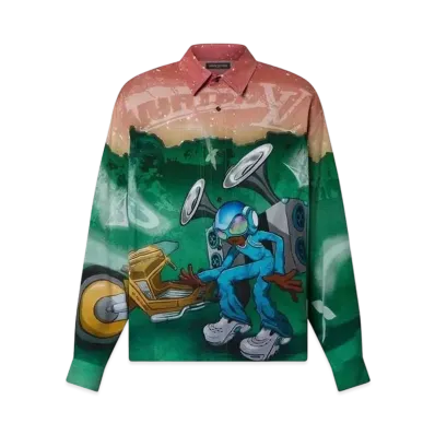 Louis Vuitton Printed Long-Sleeved Shirt "Multicolor"
