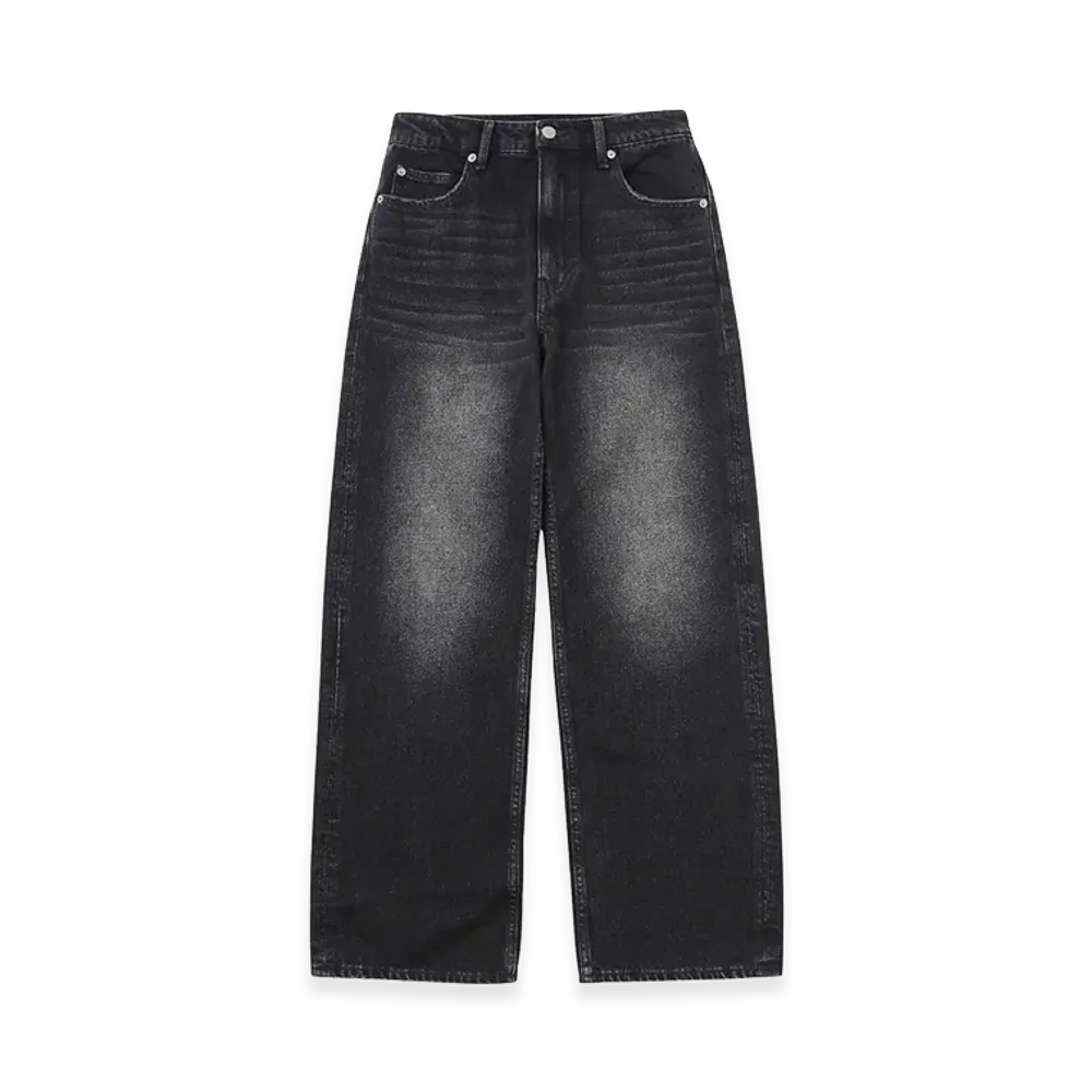 X-Girl Women's Face Patch Loose Fit Straight Pants "Black"
