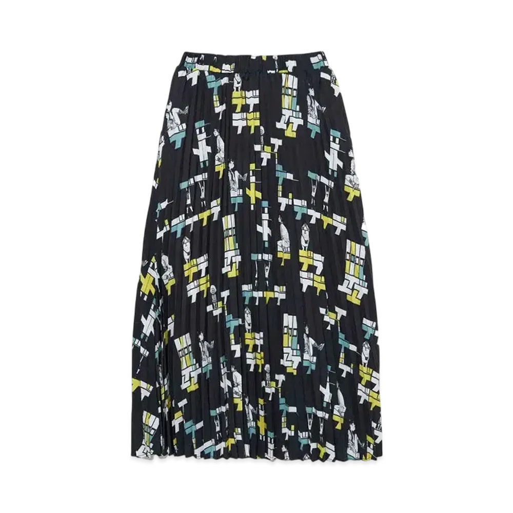 graniph x Inio Asano Dededede Ride Pleated Skirt "Black"
