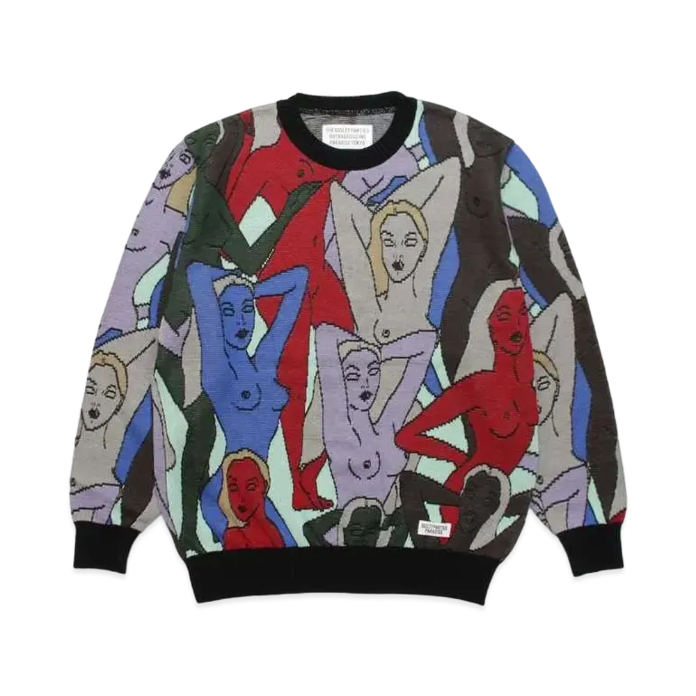 WACKO MARIA KNIT JAQUARD SWEATER "Mint"