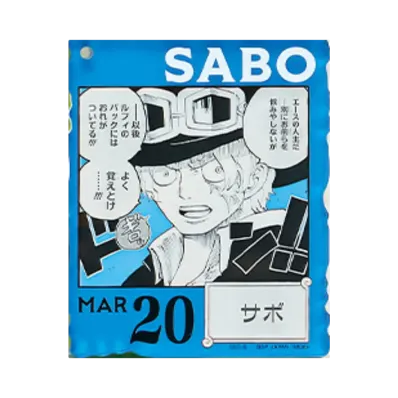BANDAI "Ichiban Kuji" -ONE PIECE BASE SHOP Lottery 366DAYS OF BIRTHDAYS- Birth Month January-March Shin Colors Acrylic Block Charm Prize 3/20 Sabo