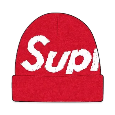 Supreme Big Logo Beanie "Red"