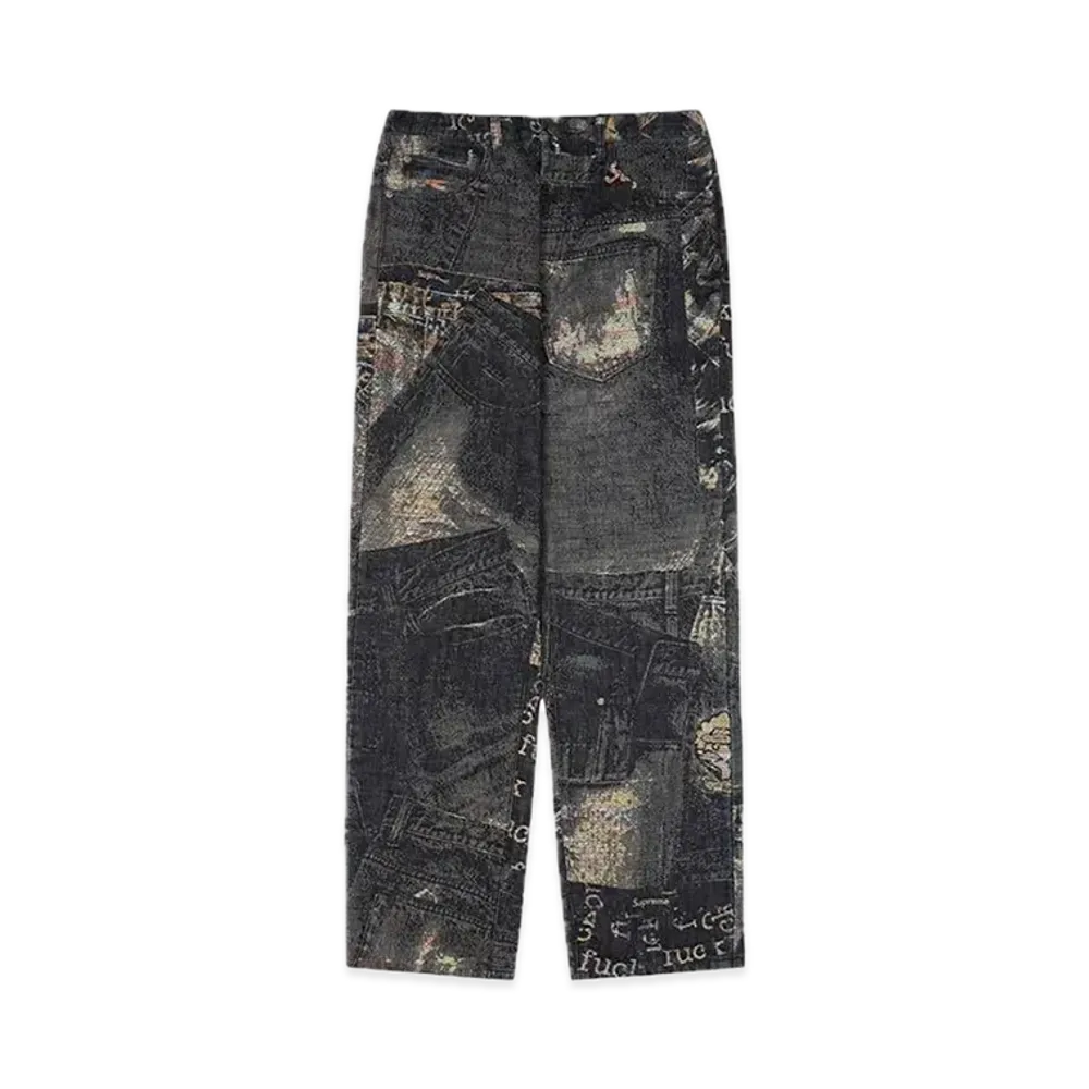 Supreme Archive Denim Jacquard Regular Jean "Blue"