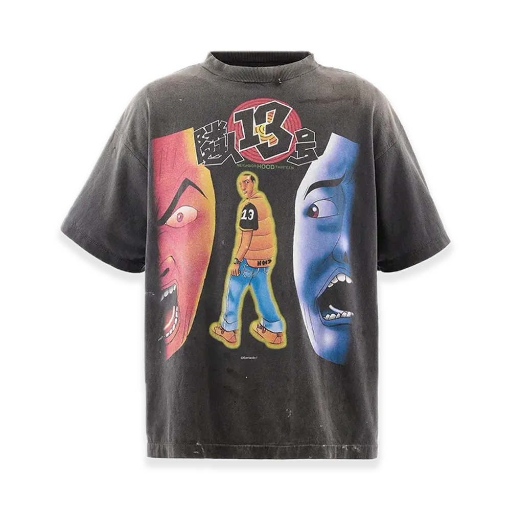 SAINT Mxxxxxx x SANTASTIC! x GEEKS RULE SS Tee The Neighbor No.13 "Black"