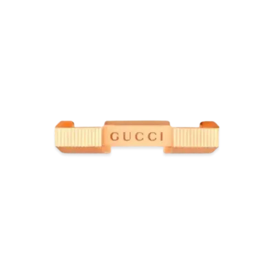 GUCCI Link To Love Striped Ring "Pink"