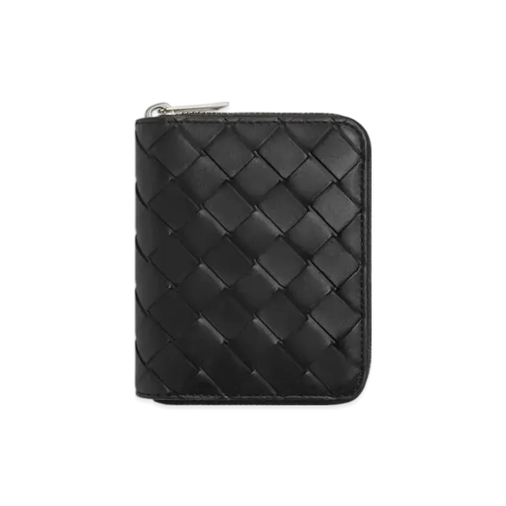 Bottega Veneta Compact Zip Around Wallet "Black"