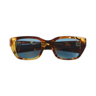 Bottega Veneta Birdie Square Sunglasses "Havana/Light Blue"