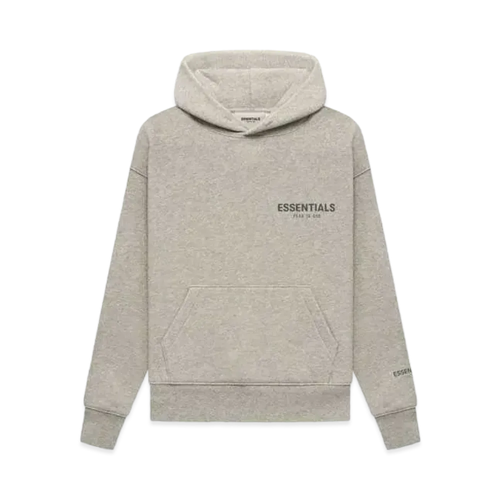 FEAR OF GOD ESSENTIALS KIDS PULLOVER HOODIE "Dark Heather Oatmeal"