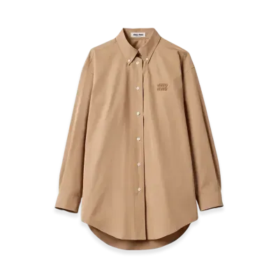 MIU MIU Poplin Shirt "Khaki"