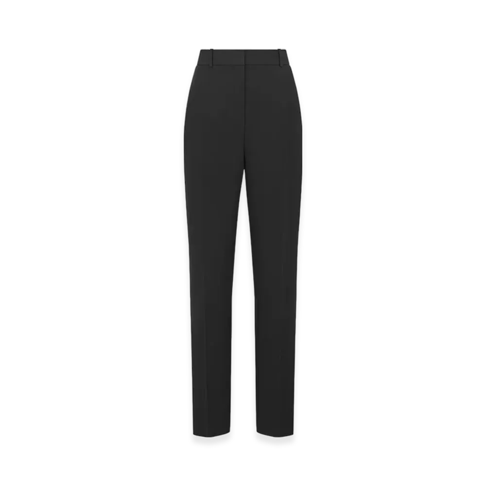 Dior Women's Straight-Cut Pants Wool Silk "Black"