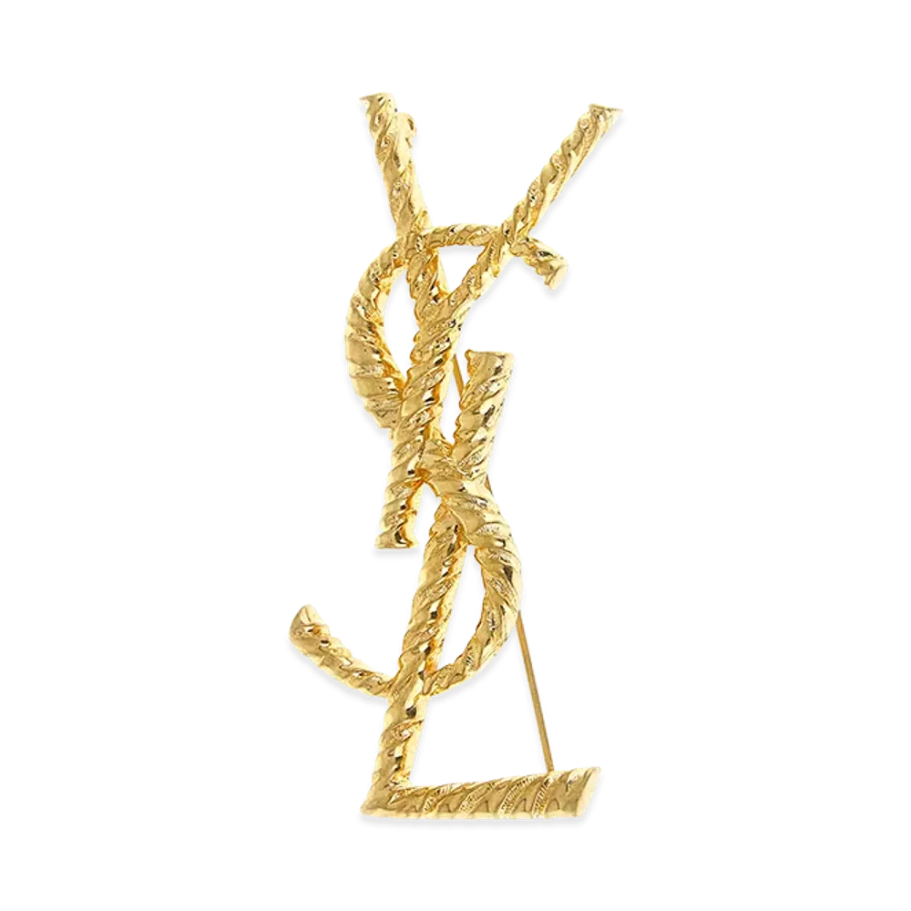 Saint Laurent Women's Opyum YSL Pin "Gold"