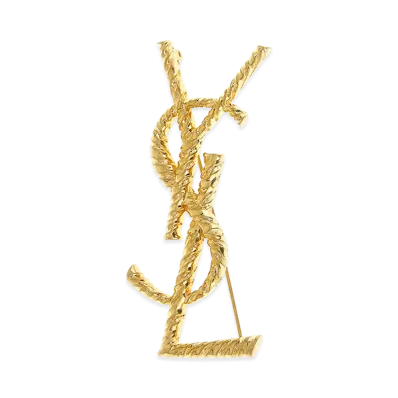Saint Laurent Women's Opyum YSL Pin "Gold"