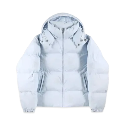 Unknown London All Over Dagger Rhinestone Puffer Jacket "Light Blue"