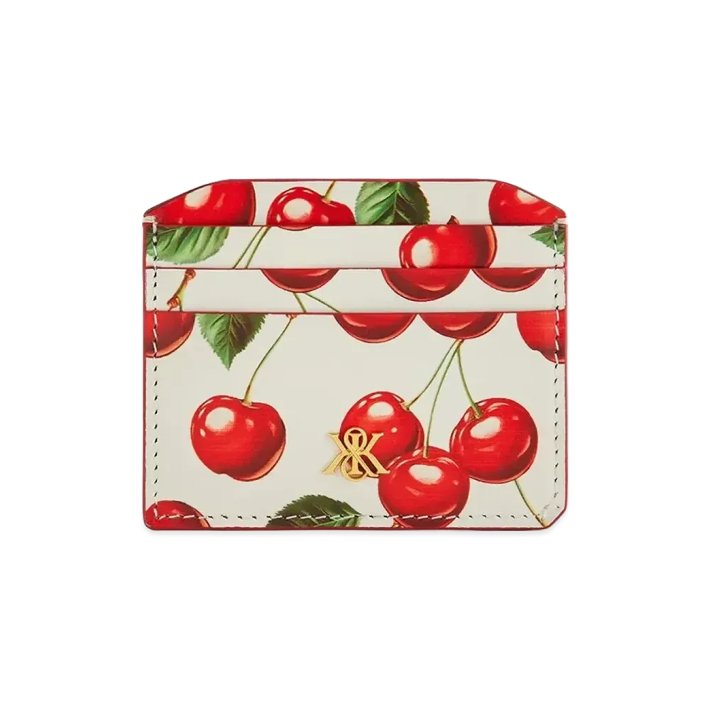 Kith Women's Tossed Cherries Notch 6CC Card Case "Sandrift"
