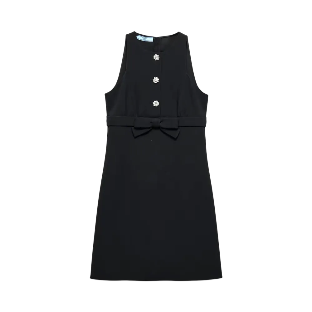 PRADA Women's Sable Compact Mini-Dress "Black"
