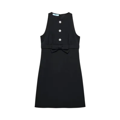 PRADA Women's Sable Compact Mini-Dress "Black"