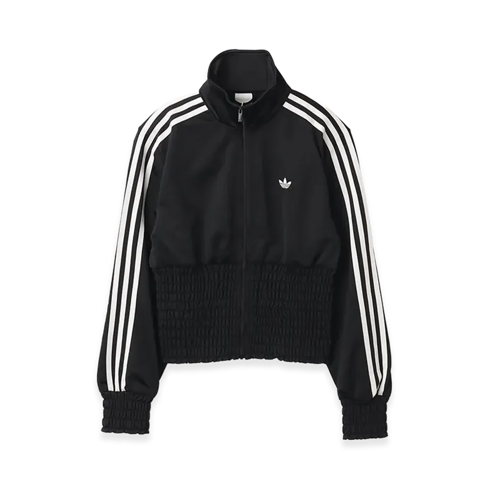 adidas Smocked Firebird Track Top "Black"