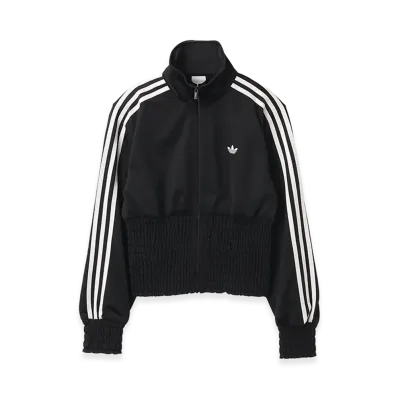 adidas Smocked Firebird Track Top "Black"