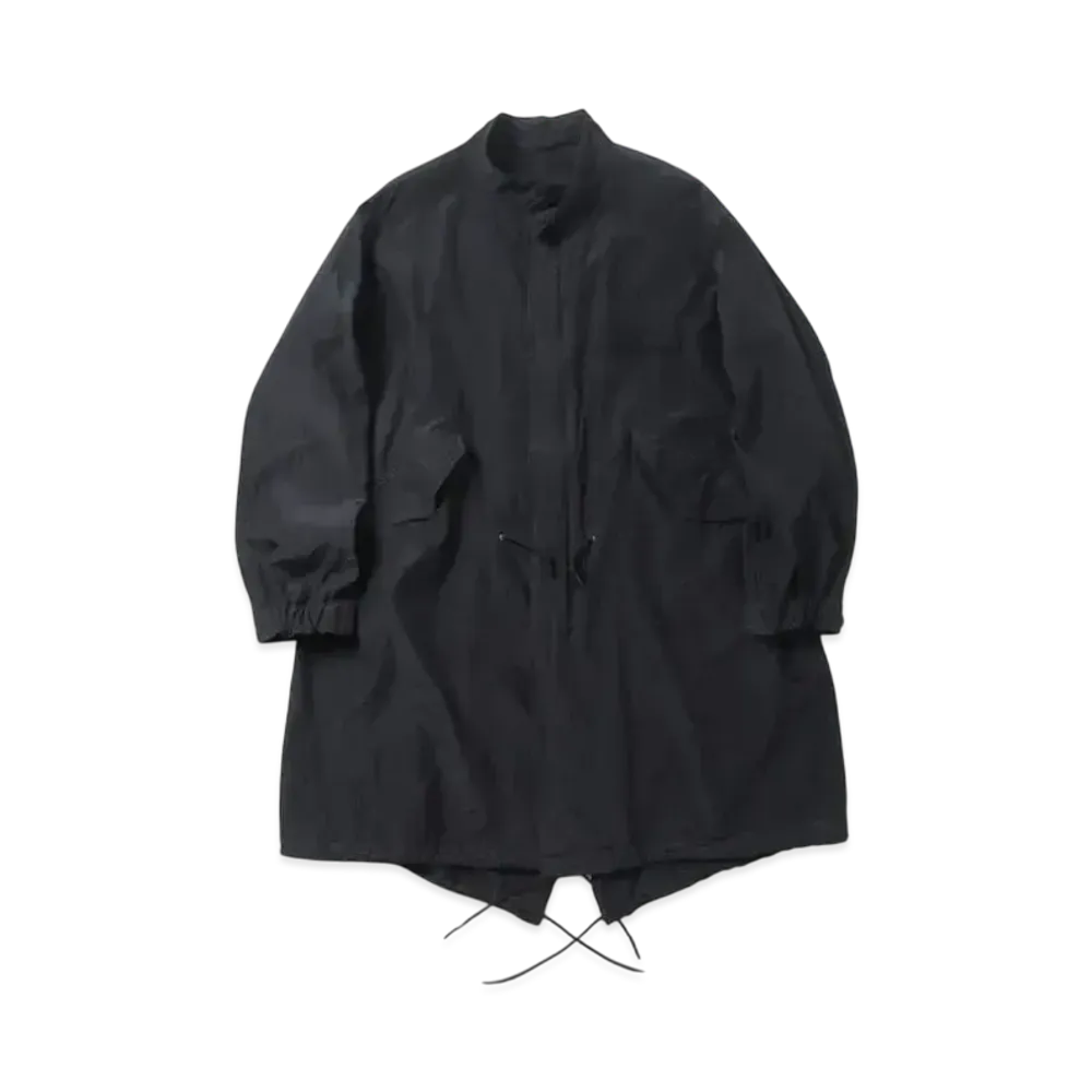 A.PRESSE Silk Taffeta M-65 Fishtail Parka "Black"