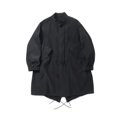 A.PRESSE Silk Taffeta M-65 Fishtail Parka "Black"