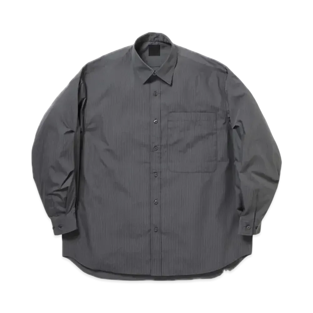 DAIWA PIER39 W's Tech Regular Stripe Shirt L/S "Charcoal"