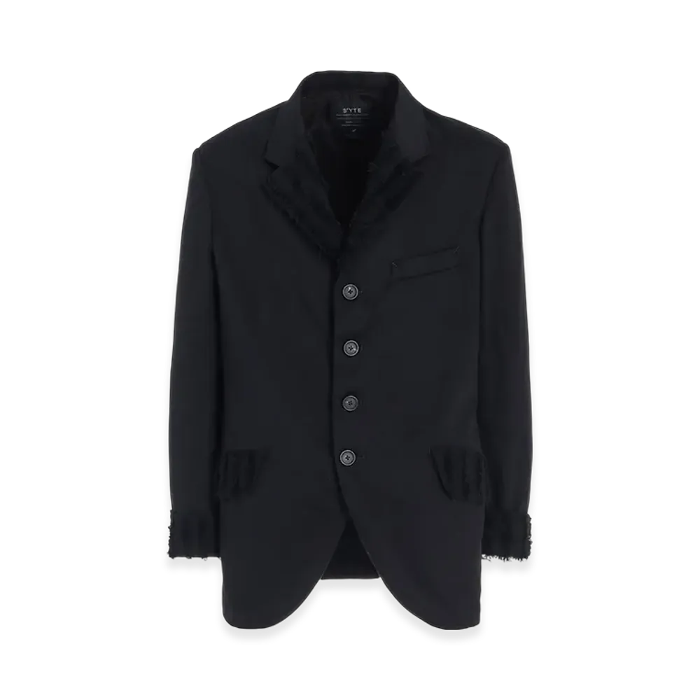 S'YTE Jacquard Fringe Stripe Jacket "Black"