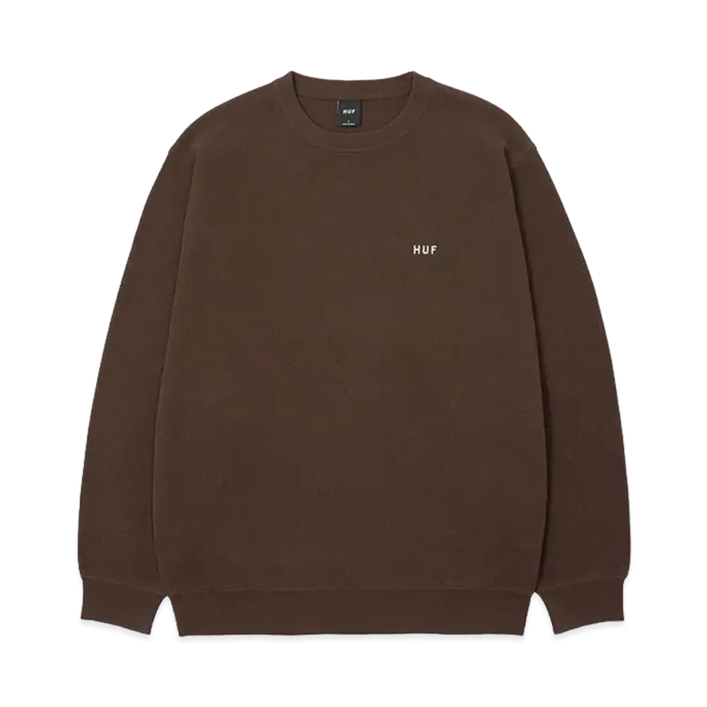 HUF OG Logo Crew Sweater "Coffee"