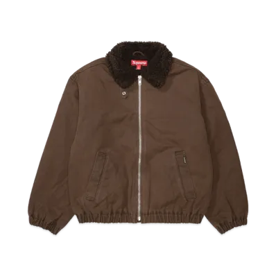Supreme Faux Shearling Lined Bomber Jacket (26FW) "Brown"