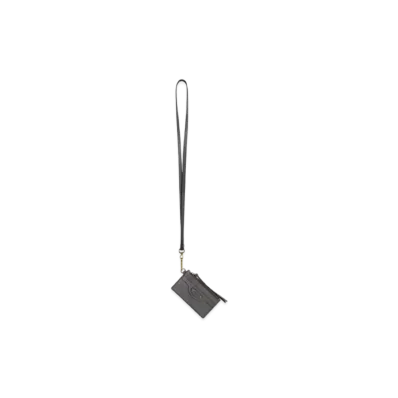 BALENCIAGA Neo Classic Card Case On Keyring "Black"